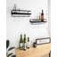 Taroob Wall Mounted Wine Bottle & Glass Rack in Black