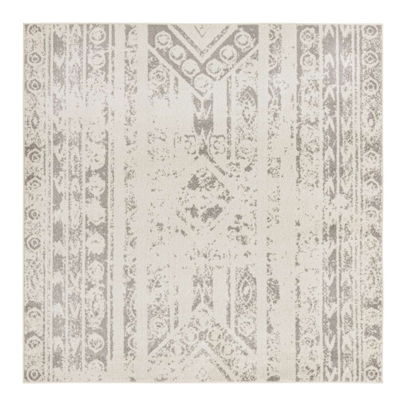 Geometric Indoor Rug, Square 7'