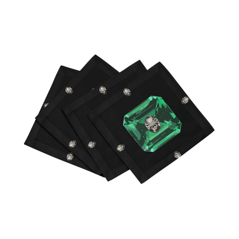 Square Napkins, Black