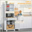 Buffet de cuisine autoportant de 67 po avec huche, garde-manger avec support à micro-ondes, tablette réglable, 2 tiroirs, armoire