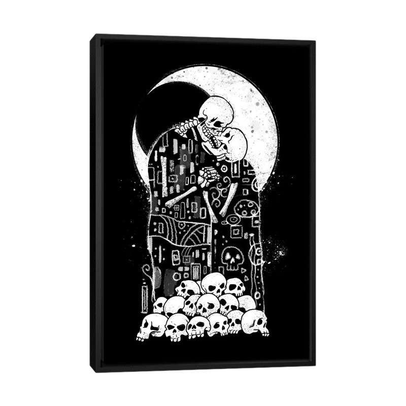Baiser de la mort par Vincent Trinidad - impression d'art graphique, H 60 po x l 40 po x P 1,5 po, Toile avec cadre noir