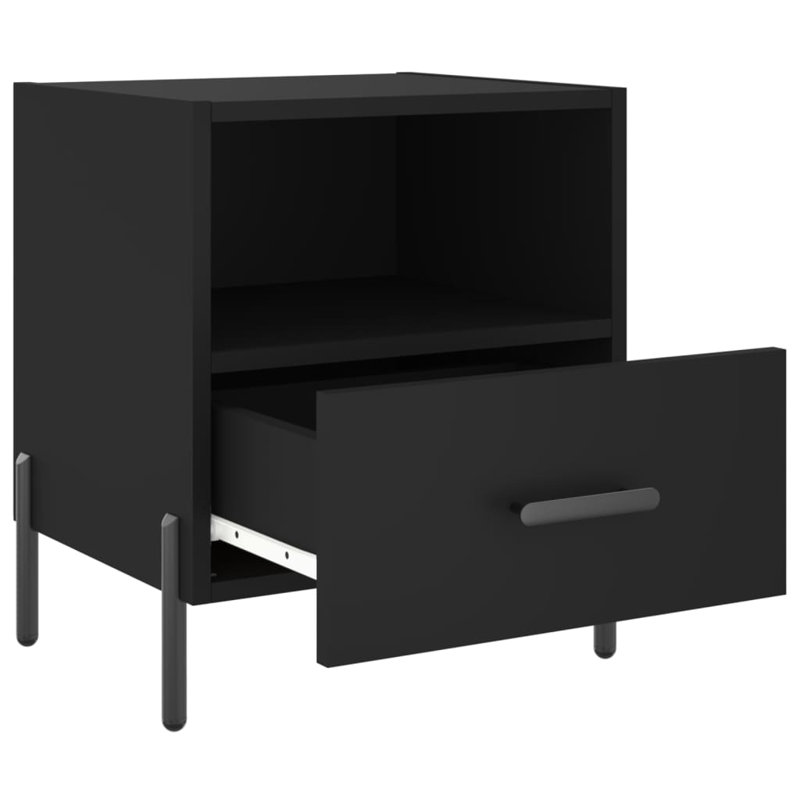 Introduce an air of modern charm to your interior with these bedside cabinets!, Black