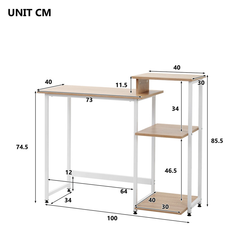 Anakie Rectangular 100cm L Training Table, Natural