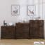 Armoire d'appoint en bois manufacturé brun foncé
