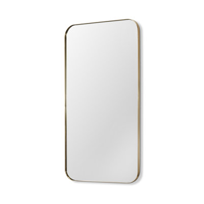 Aalina Flat Metal Beveled Wall Mirror