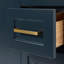 Ensemble de meuble-lavabo simple 37 po en bois massif bleu minuit avec plateau en marbre de Carrare 0,75 po Freitas-271566830-304109144-304109145