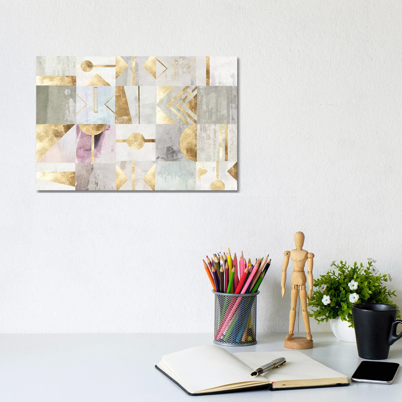 Gold Deco by PI Studio - Wrapped Canvas Painting, 20.32 cm H x 30.48 cm W