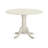 5 Piece Dining Room Table Set Includes a Round Kitchen Table with Dropleaf and 4 Shitake Linen Fabric Parson Dining Chairs, 42x42 Inch, Linen White-1202168117-1196160617-1196160638