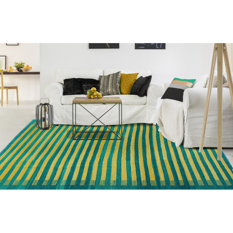 Modern Flatweave Lloyd Green Rug