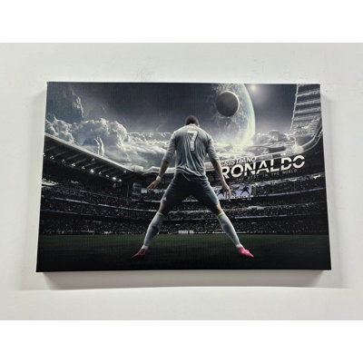Large Cristiano Ronaldo Motivational Artwork on Canvas Ideal for Man Cave and Perfect as a Gift for Ronaldo Lovers