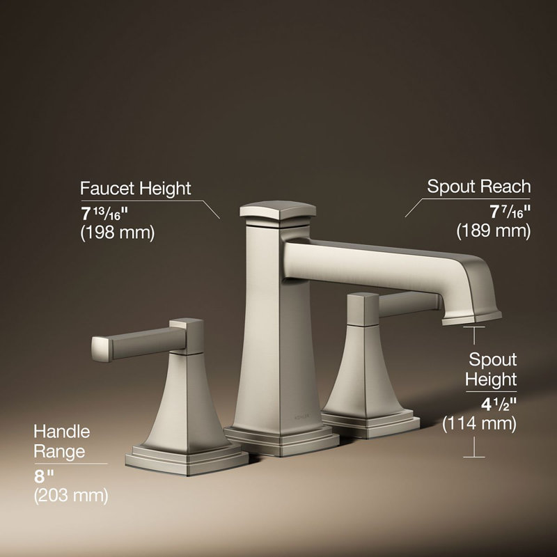 Riff Bath Faucet Trim With Diverter Spout, Vibrant Brushed Nickel