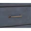 Commode à 5 tiroirs, aucun assemblage requis, finition bleue en velours côtelé