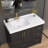 Solid Surface 43" Right Offset Single Bathroom Vanity Top In White Bathroom Countertop With Sink