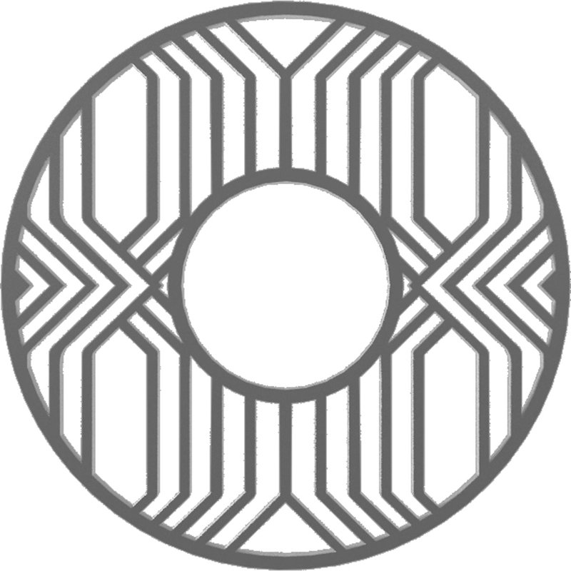 Médaillon de plafond 40 po x 40 po x P 14 5/8 po x P 1 po Empire, H 40 po x l 40 po x P 1 po, Nickel