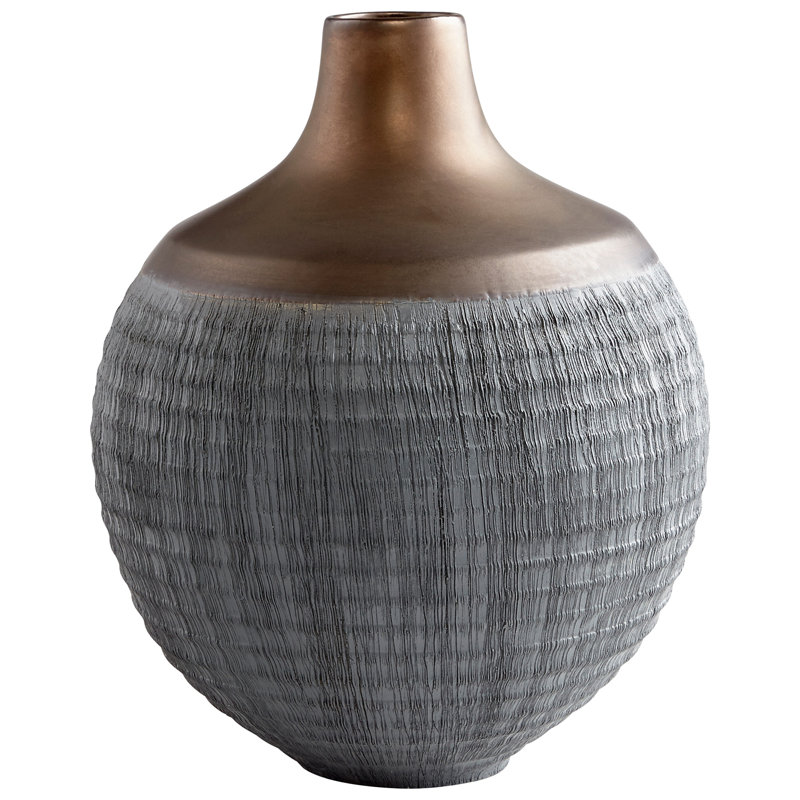 Aaria Ceramic / Porcelain Table Vase, 11.5" H x 9.5" W x 9.5" D