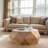 38"Three-Dimensional Embossed Pattern Design American Retro Style Coffee Table