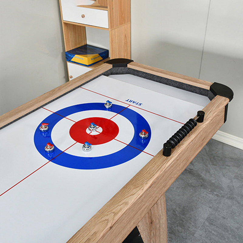 9-Foot Deluxe Classic Shuffleboard Table The Drift Architect 9' Woodgrain Veneer Shuffleboard Table