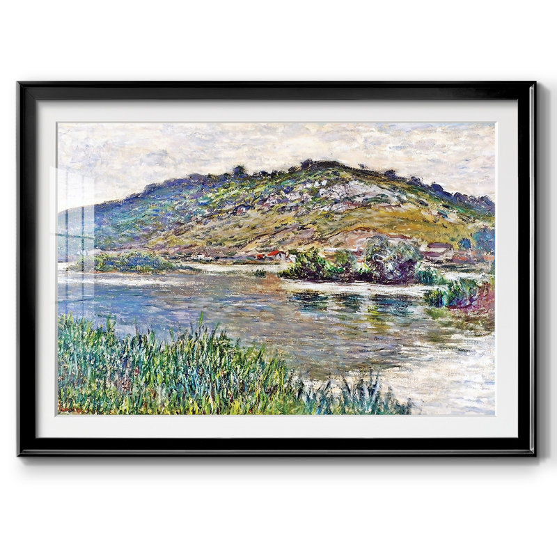 Paysage au port, impression sur papier, Noir, H 15 po x l 21 po x P 1,5 po