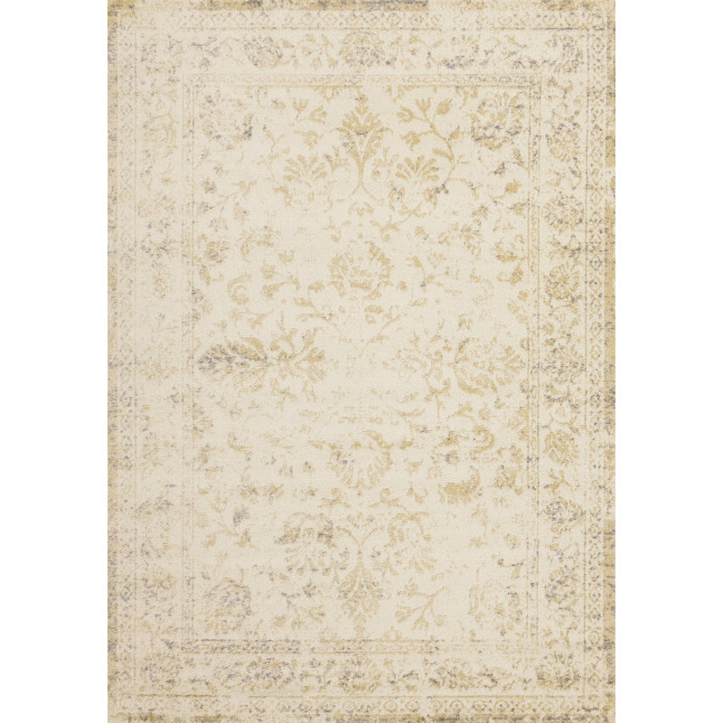 Tapis d'intérieur crème beige Brue, Rectangle 5 pi 3 po x 7 pi 7 po