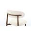 Chaises de salle à manger modernes modernes en métal beige de 2 pour la cuisine et le café, espace mince - Efficace avec grain de bois, structure, surface facile à nettoyer