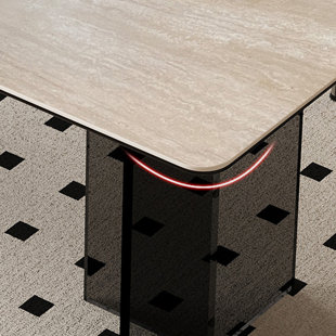 Vintage sintered stone acrylic dining table set