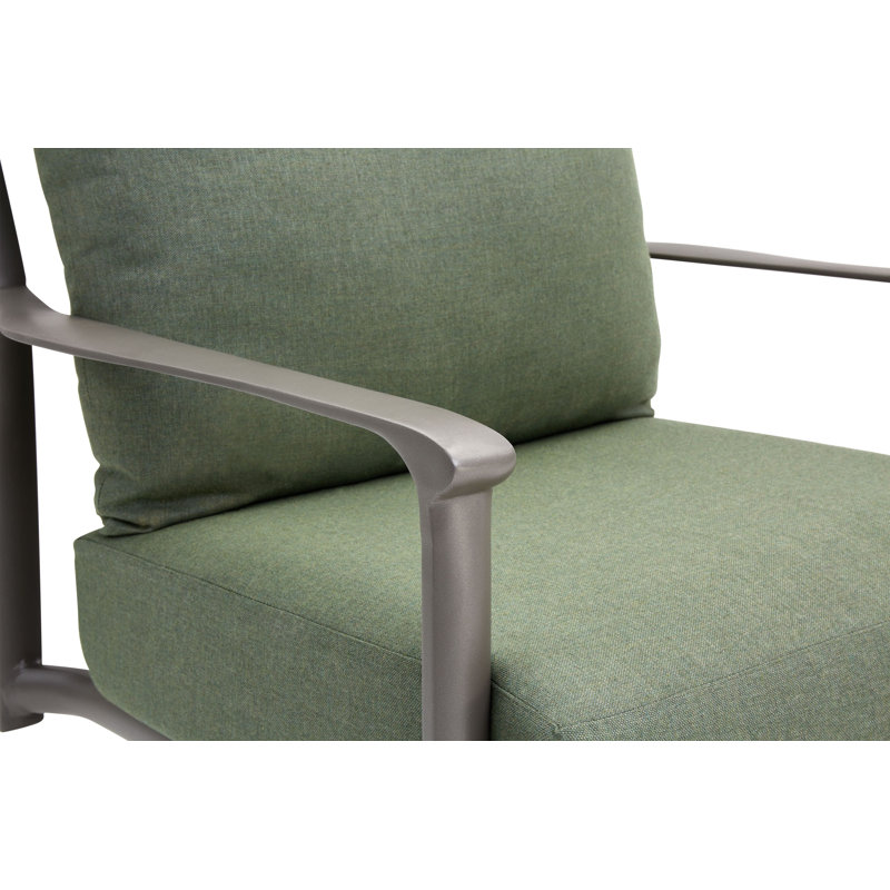 Outdoor Swivel Lounge Chair, Green, Brown
