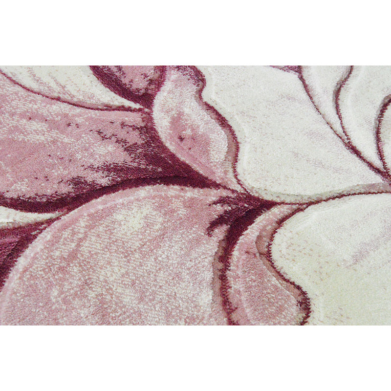 Tapis rose Bigby, Nouveauté 5 pi 3 po