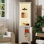 Bibliothèque de coin avec armoire H 66,5 "x l 21,7"