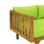 Lit de jour avec coussins en bois et eau, panneau à lattes, l 65,54 x P 32,59 x H 24,74, assemblage requis