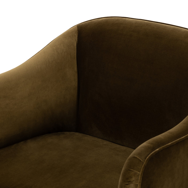 Sully Chair in Surrey Moss, Olive Green Velvet