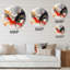 Horloge murale noire et rouge-93379448