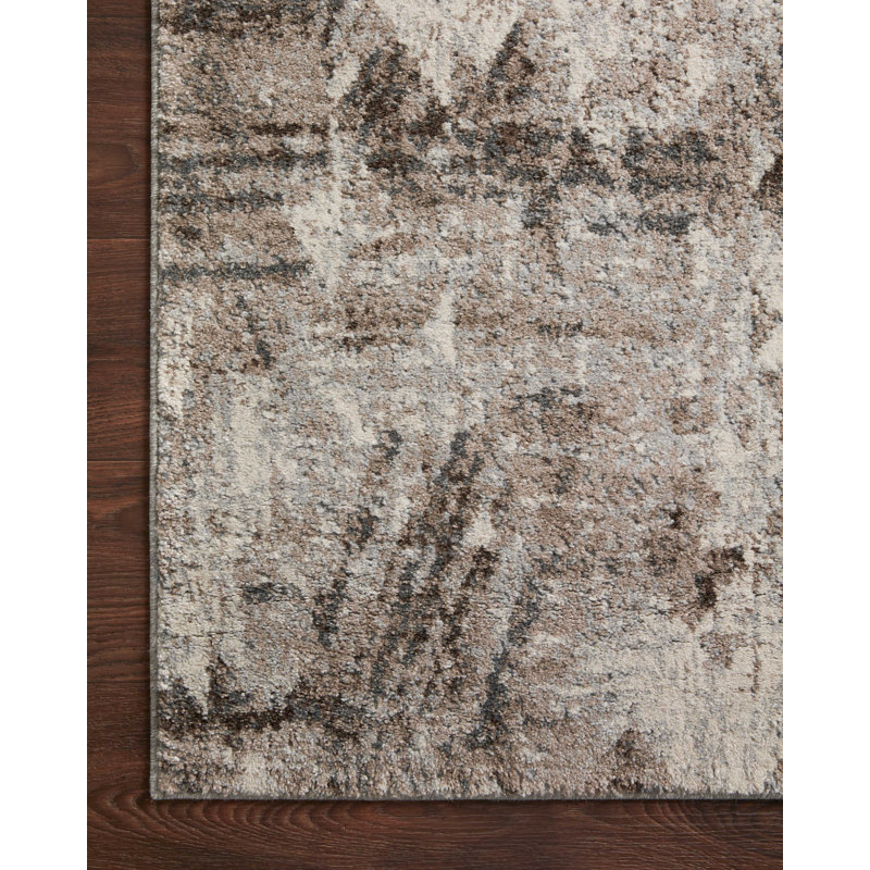 Berengarius Brown/Gray Area Rug, Rectangle 6'7" x 9'2"