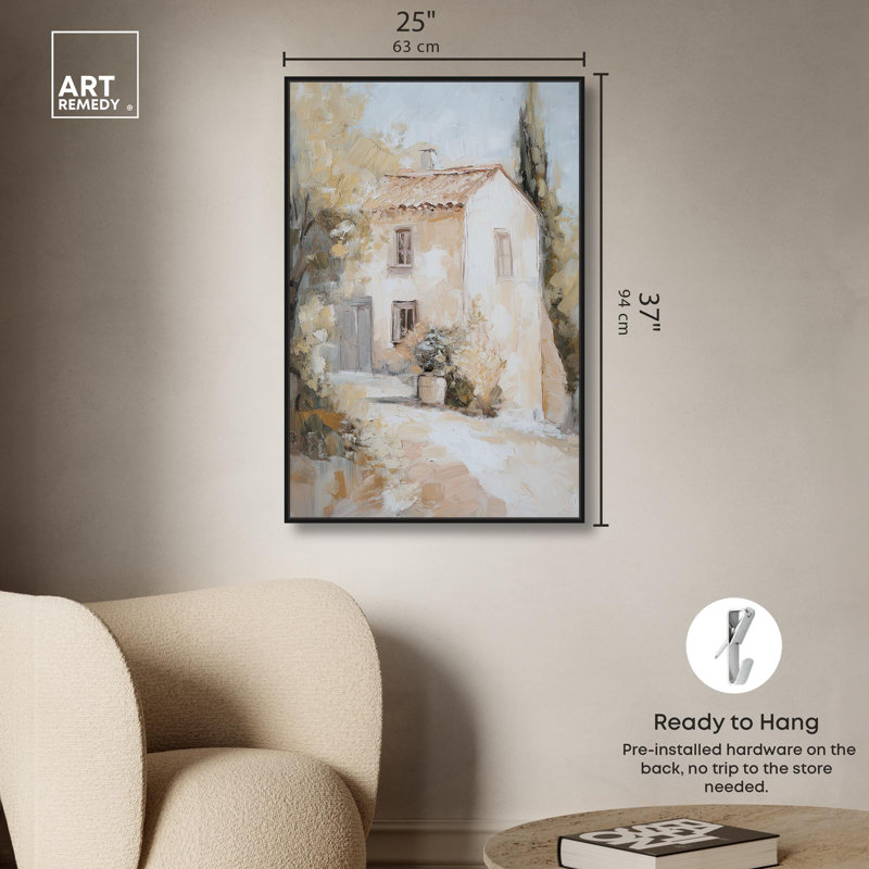 «Silent Valley (II)», art de paysage rétro, H 37 po x l 25 po, Cadre noir