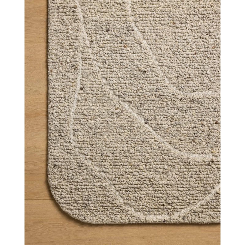 Coleman Oatmeal / Ivory Area Rug, Square 1'6"
