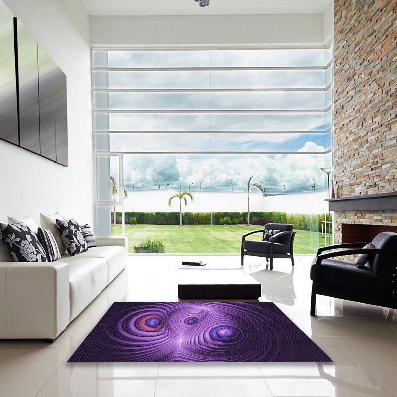 Performance Wool Abstract Indoor Rug, Square 7'