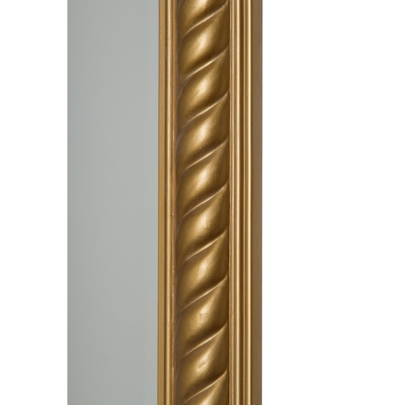Marilyn Wood Flat Wall Mirror, 187cm H x 62cm W, Gold