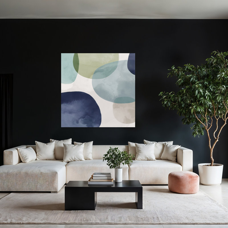 Art mural contemporain abstrait abstrait, H 48 po x l 48 po