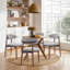 Chaise d'appoint rembourrée en bois massif Vannie-492350682