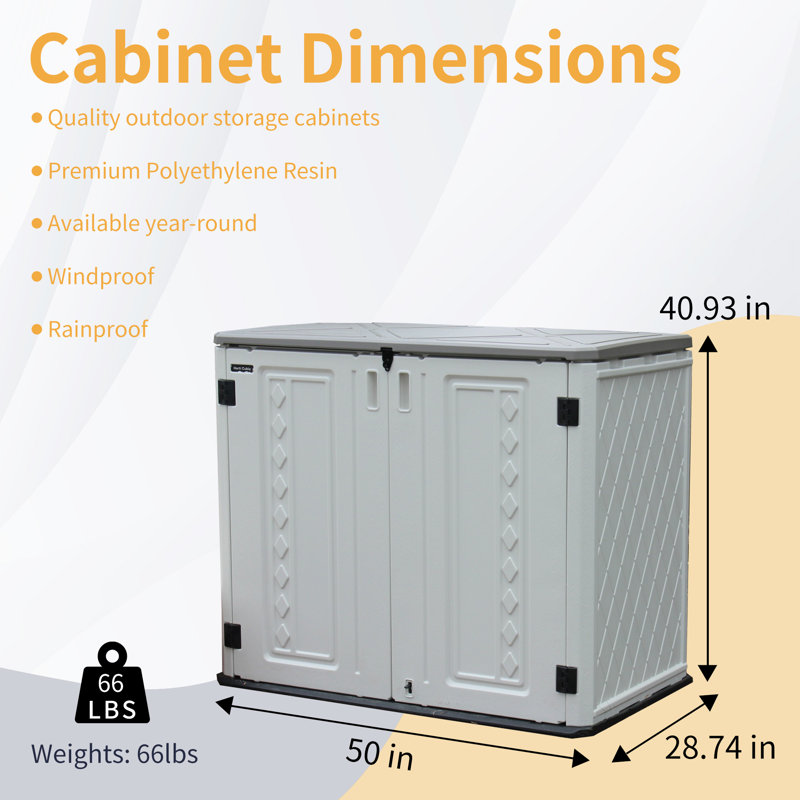 4 ft. W x 4 ft. D Metal Garbage Shed
