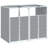 Vidaxl Wheelie Bin Storage For Double Bins Gray 56.7"X31.9"X44.5" Steel-110584181