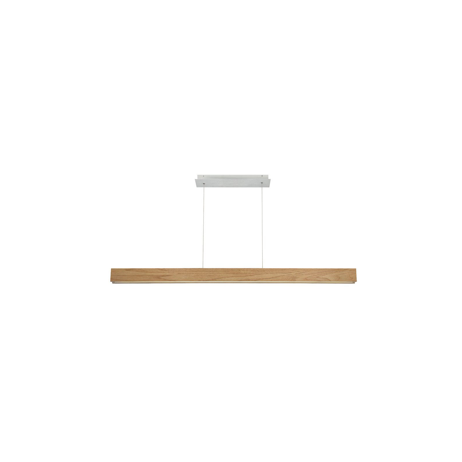 Drift Single Light Glass Dimmable LED Pendant, Walnut, 3" H x 56" W x 2" D