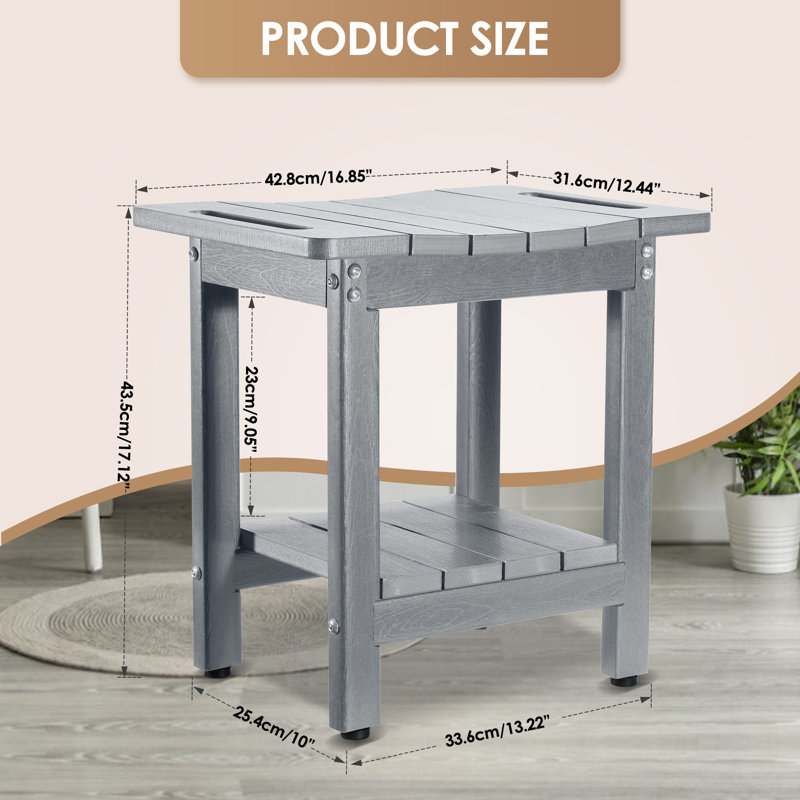 Bancs de douche en PEHD, Gris