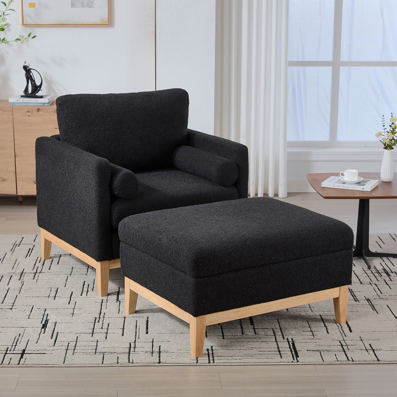 Fauteuil d'appoint 35,5 po, Noir