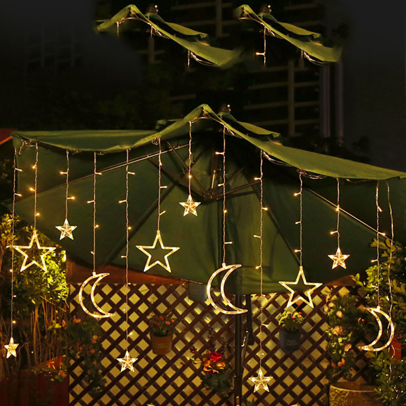 Axel Outdoor 138 - Bulb 16.4'' LED Curtain String Light, White