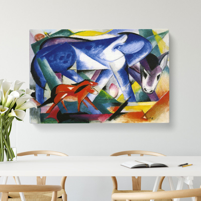 Donkeys by Franz Marc - Wrapped Canvas, 35cm H x 50cm W x 3cm D