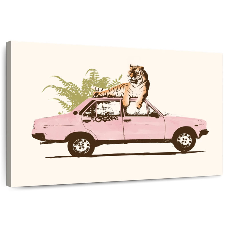 Mehar Tiger sur une voiture, H 34 po x l 51 po