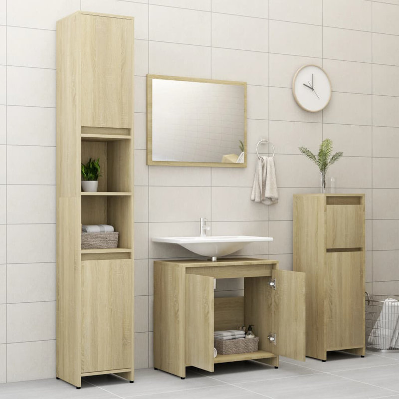 Avrit Bathroom Cabinet, Sonoma Oak
