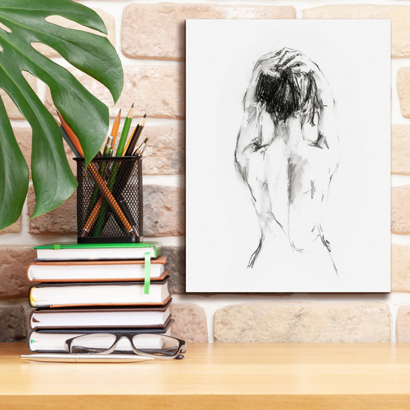 «Back Study 2» par Ethan Harper, art mural sur toile, H 16 po x l 12 po x P 0,75 po