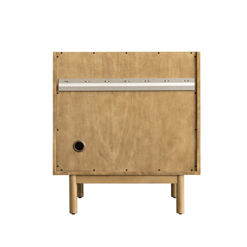 Laurent 30'' W Single Vanity, White Zeus, 8" Widespread, Light Natural Oak