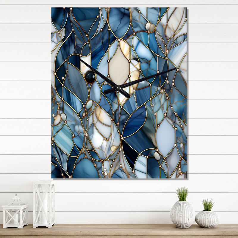Jacquarius - Horloge murale moderne Glam, H 28 po x l 12 po x P 1 po